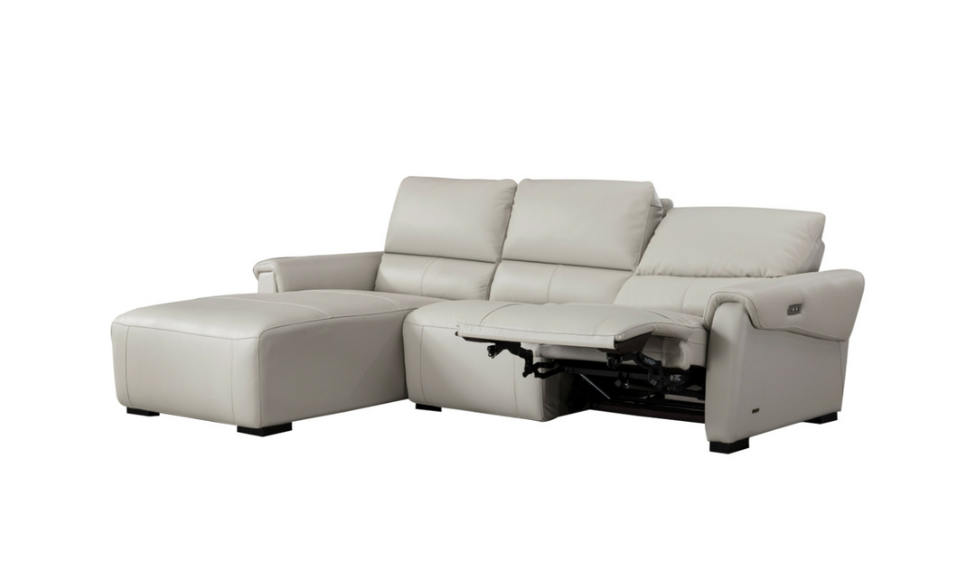 Beverly Hills Maria 3 Seater Leather Electric Recliner Sectional Sofa