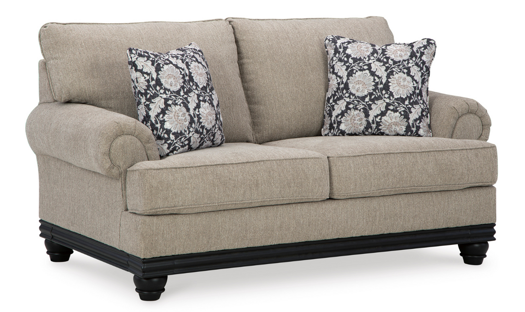 Elbiani 2-Seater Fabric Loveseat in Alloy