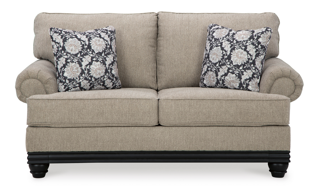 Elbiani 2-Seater Fabric Loveseat in Alloy