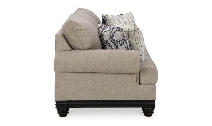 Elbiani 3 Seater Fabric Sofa With Rolled Arms