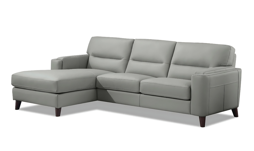 Elm L-Shape 3-Seater Leather Sectional Sofa