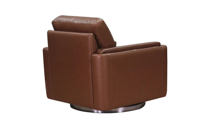 Elm Swivel Leather Chair with Cushion Track Arm