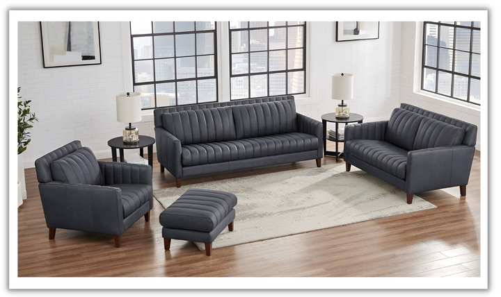 Ennis Leather Living Room Set