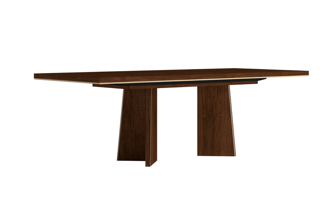 Eva Dining Table Extendable Leaves in Brown