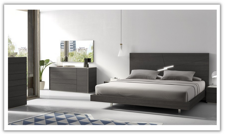 Faro Premium Bedroom Set in Led Headboard