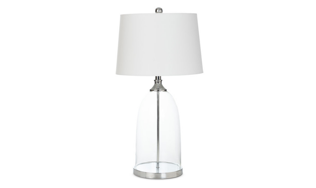 Farrell 30" Silver Metal/ Glass Table Lamp, (Set of 2)