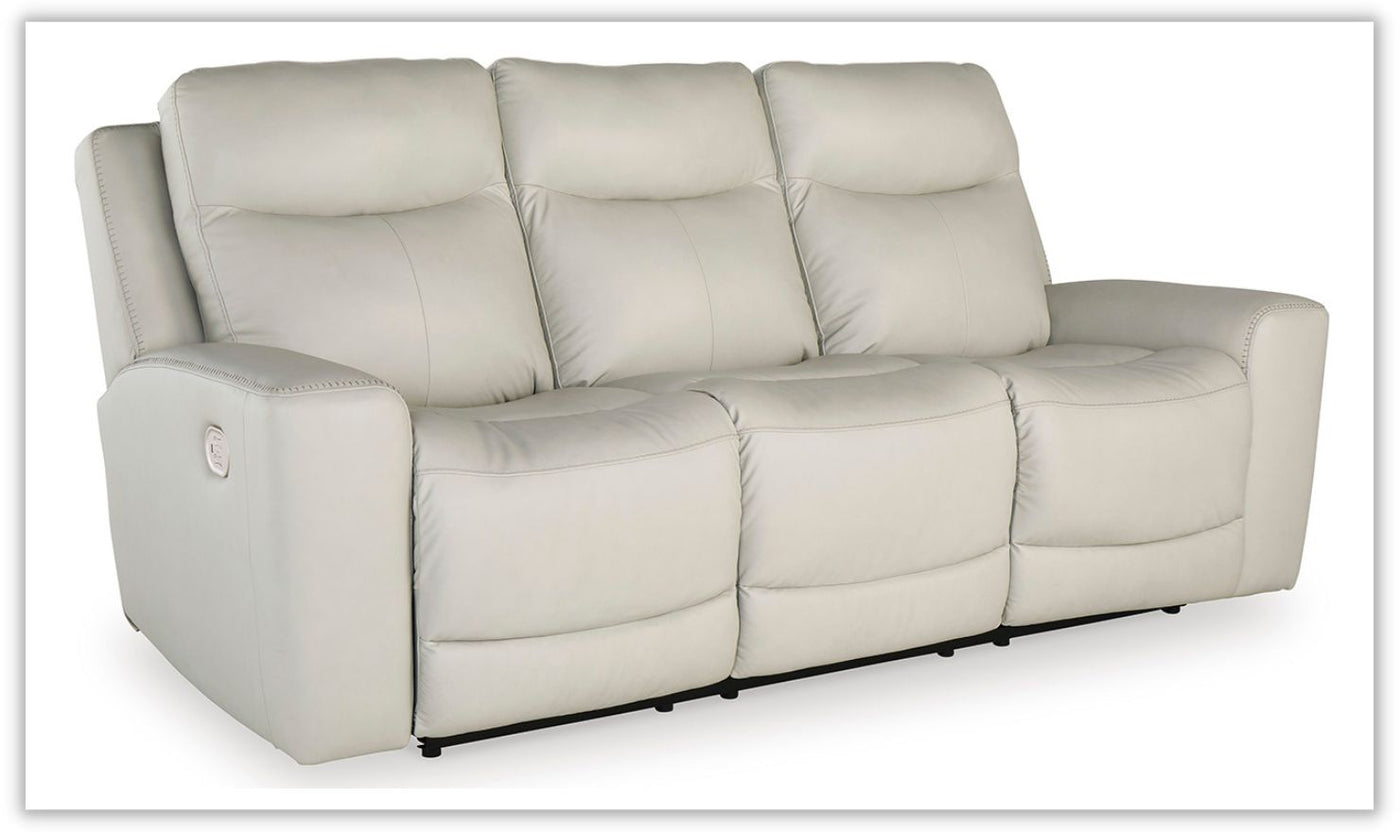 Mindanao Leather Power Recliner Living Room Set