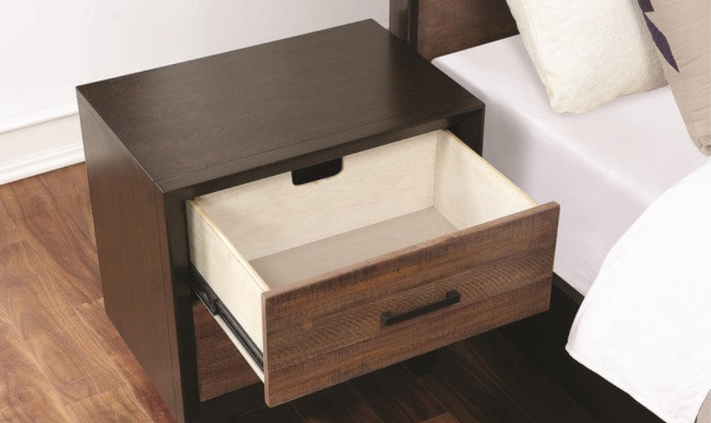 Alpine Nightstand w/ Charger-Nightstands-Leahyco