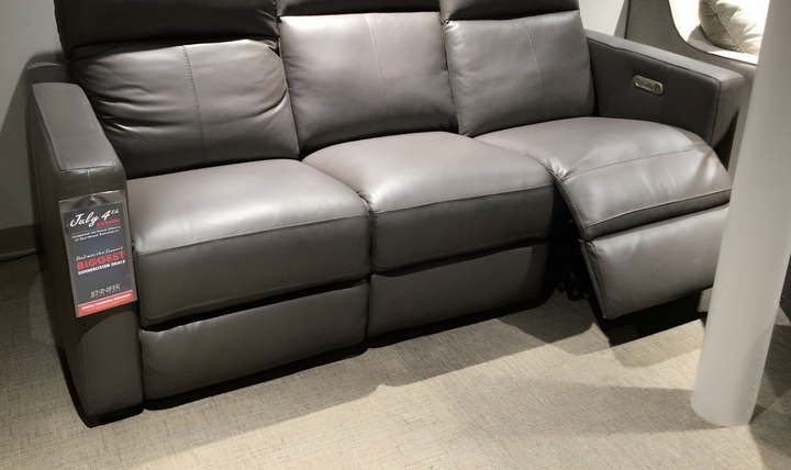 Flexsteel Broadway leather reclining sofa - Leahyco