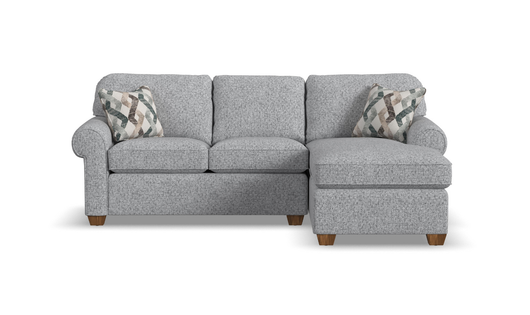 Flexsteel Thornton 5-Seater L-Shaped Fabric Sectional Sofa with Rolled Arms-jenniferfurniture