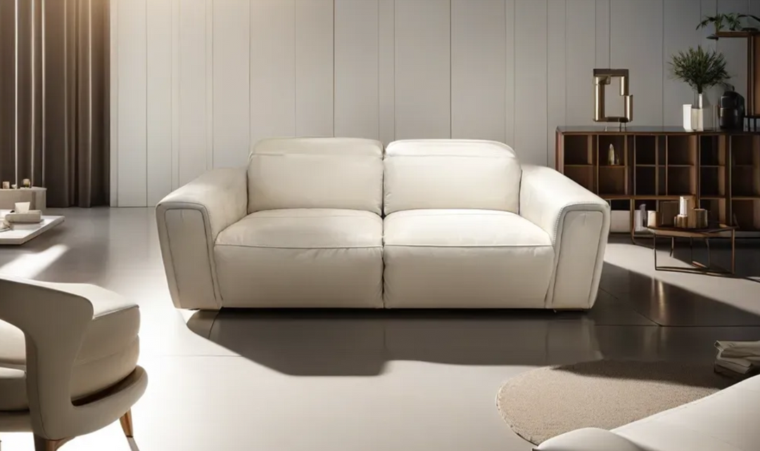 Kuka ordla Sofa Power Reclining in Coconut Milk Color