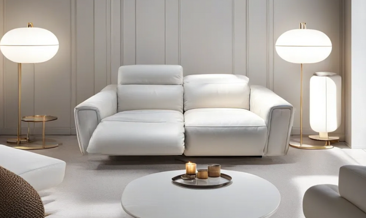 Kuka ordla Sofa Power Reclining in Coconut Milk Color