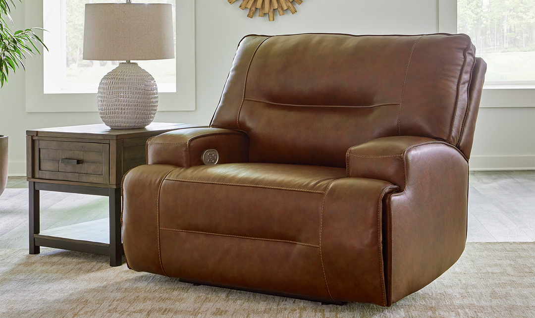 Modern Heritage Francesca Auburn Leather Power Recliner Chair