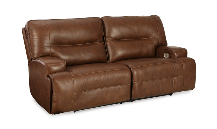 Modern Heritage Francesca Auburn 3-Seater Leather Power Reclining Sofa