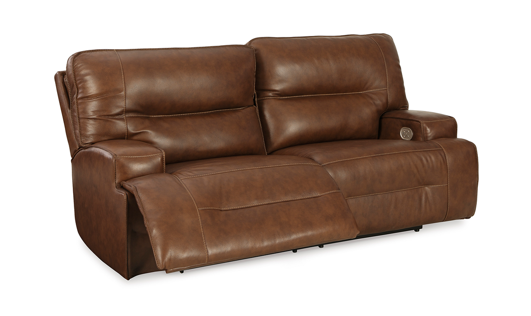 Modern Heritage Francesca Auburn 3-Seater Leather Power Reclining Sofa