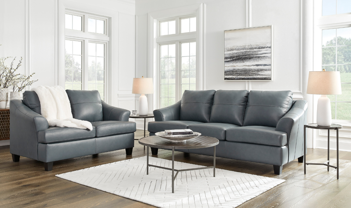 Genoa 3-Seater Queen Leather Sofa Sleeper-Leahyco