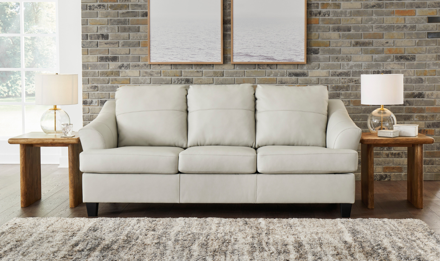 Genoa 3-Seater Queen Leather Sofa Sleeper-Leahyco