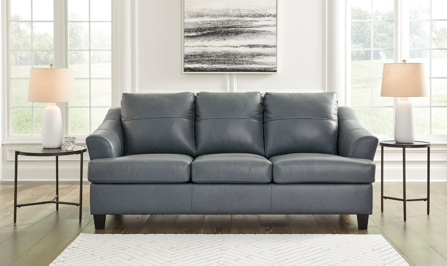 Genoa 3-Seater Queen Leather Sofa Sleeper-Leahyco