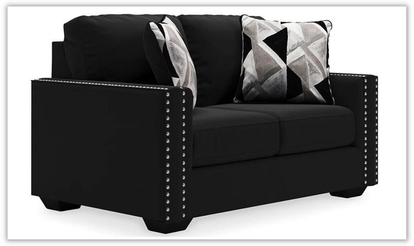 Gleston Loveseat with Nailhead Finish