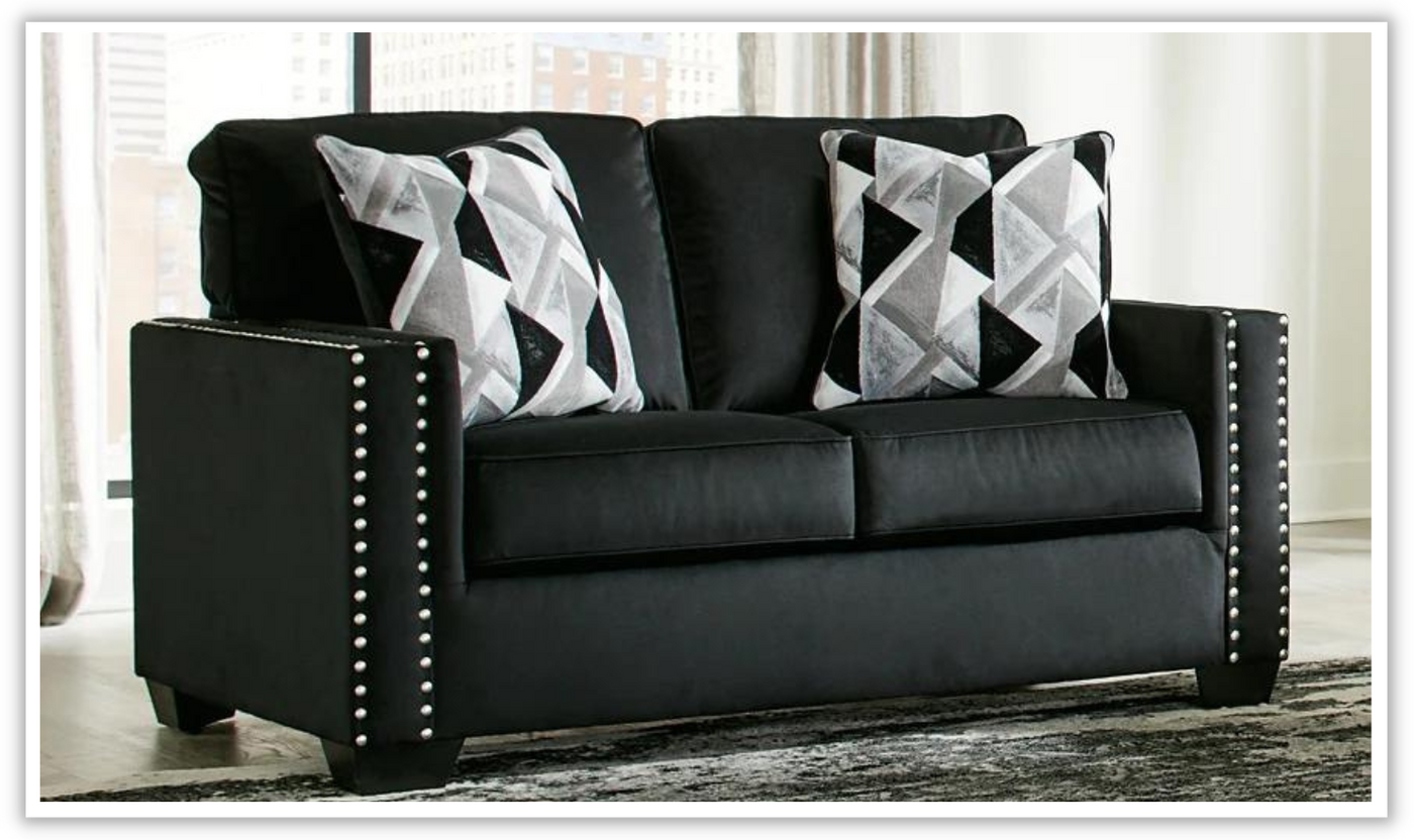 Gleston Loveseat with Nailhead Finish