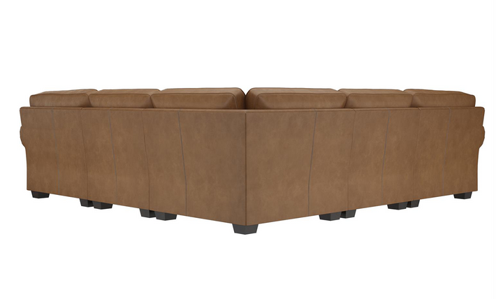 Bernhardt Grandview 5 Piece Sectional Sofa in Leather