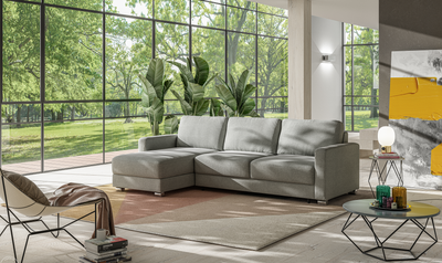 Luonto Hampton L-Shaped Fabric Sectional Sofa Sleeper