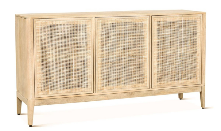 HTD Casablanca 3-Door Sideboard in Natural White Finish