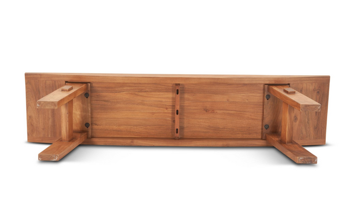 HTD Chesapeake Brown Rectangular Bench in Nutmeg Finish-Leahyco