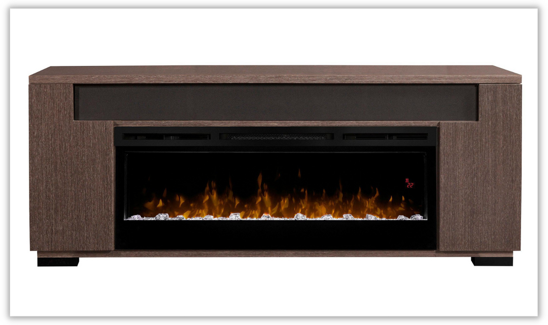 Haley 76" TV Console + Fireplace with Adjustable Flame