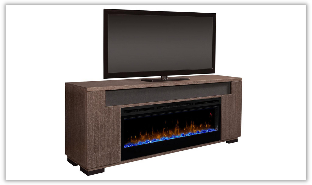 Haley 76" TV Console + Fireplace with Adjustable Flame