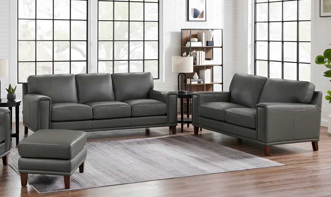 Hayward 2-Seater Loveseat Sofa In Gray-Leahyco