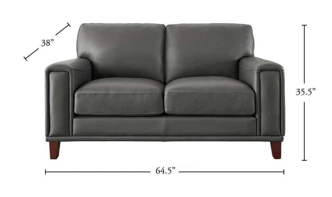 Hayward 2-Seater Loveseat Sofa In Gray-Leahyco