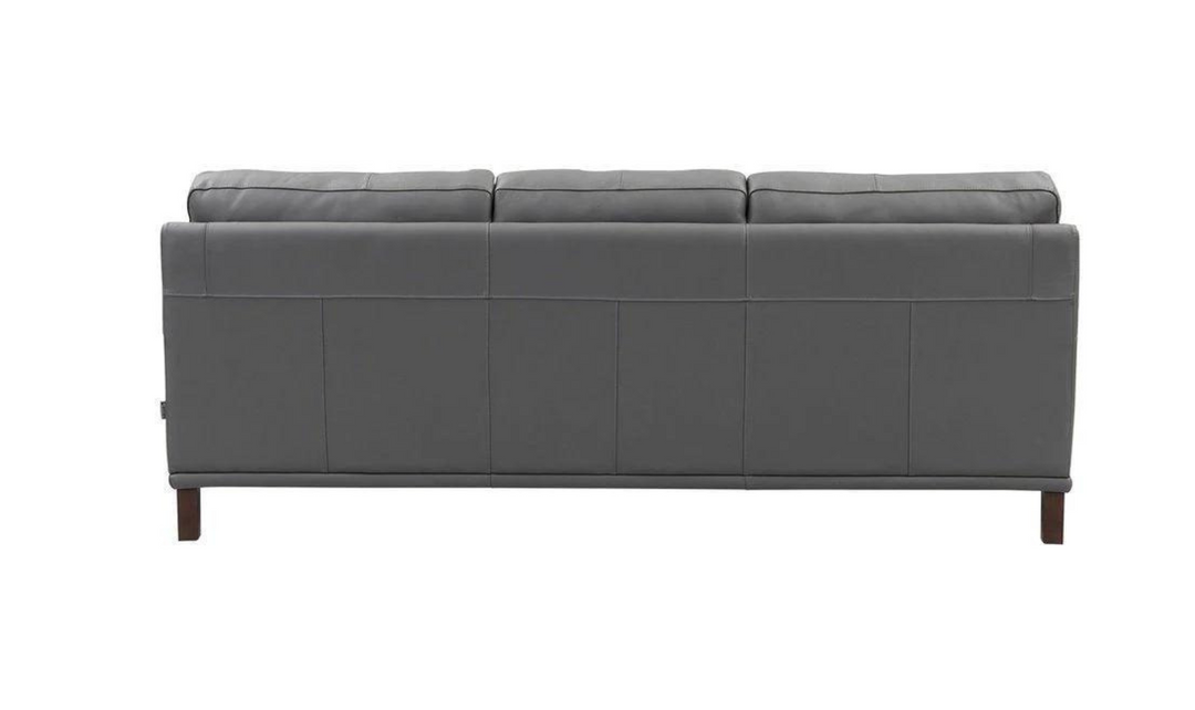 Hayward 3-Seater Leather Sofa In Gray-Leahyco