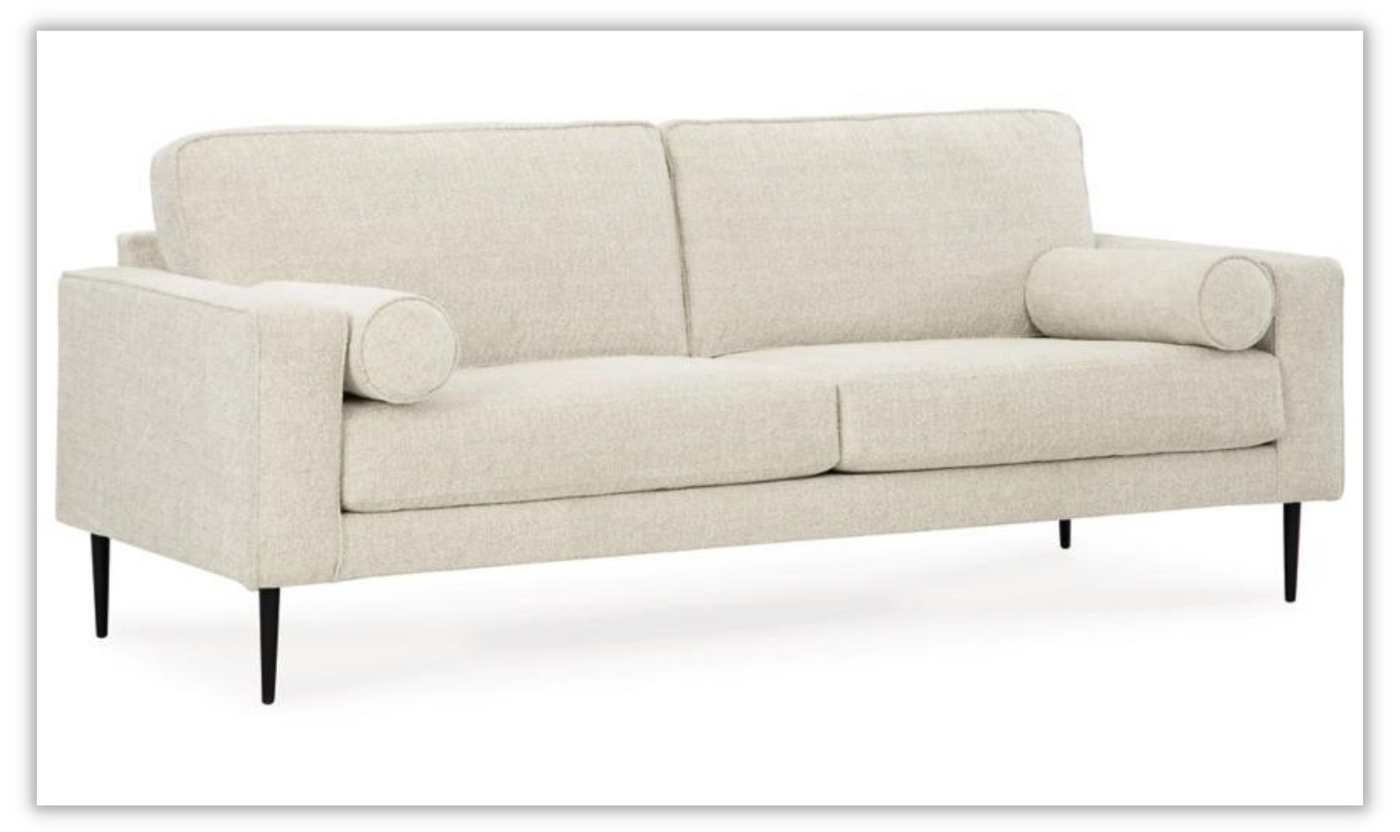 Hazela Fabric Upholstered Loveseat with Track Arm