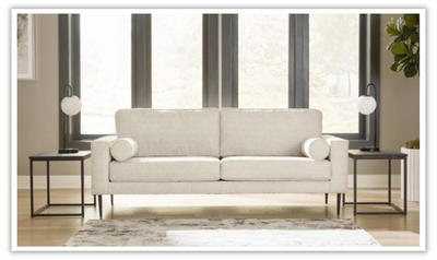 Hazela 3-seater Fabric Upholstered Sofa in Sandstone