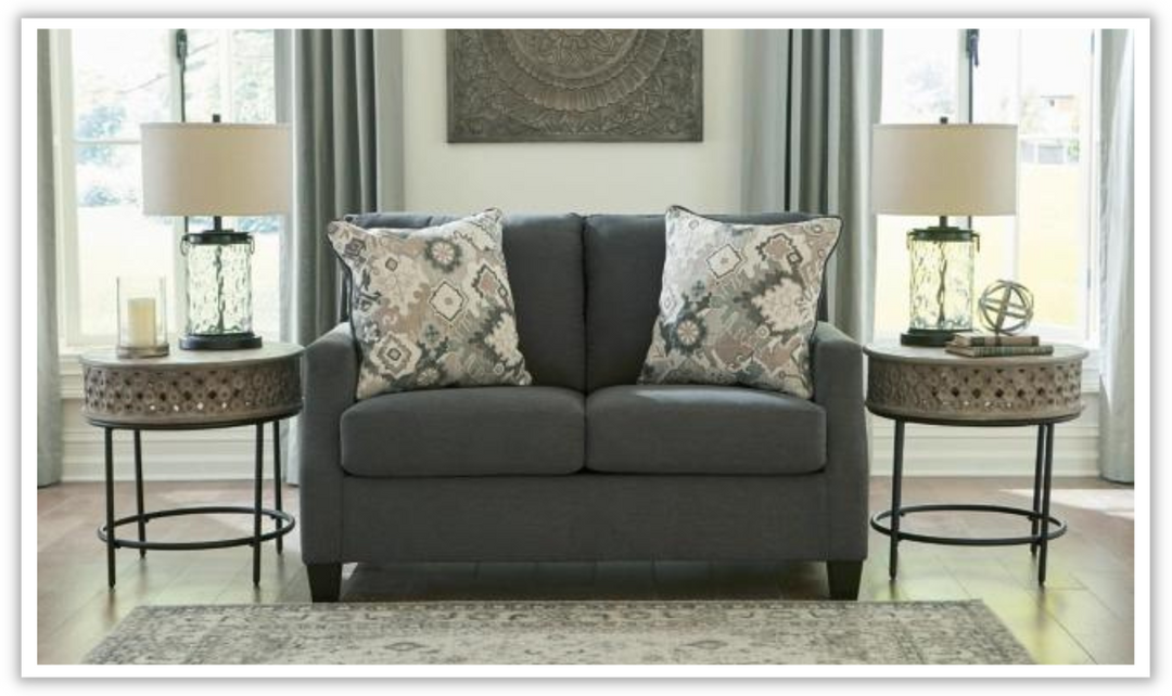 Bayonne Loveseat in Charcoal