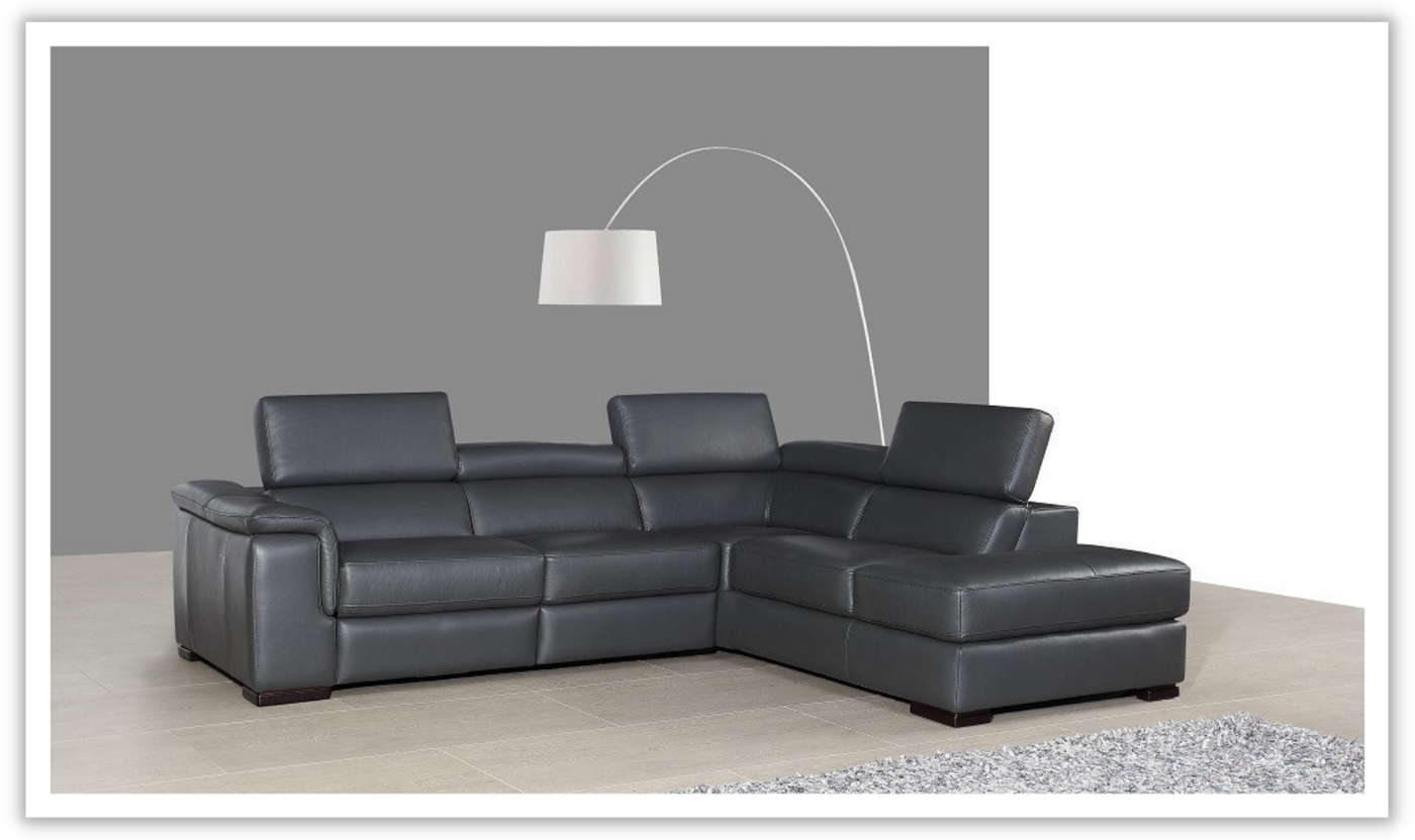 Buy Itineraire Cuir Sectional Sofa Black at Leahyco