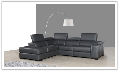 Buy Itineraire Cuir Sectional Sofa Black at Leahyco