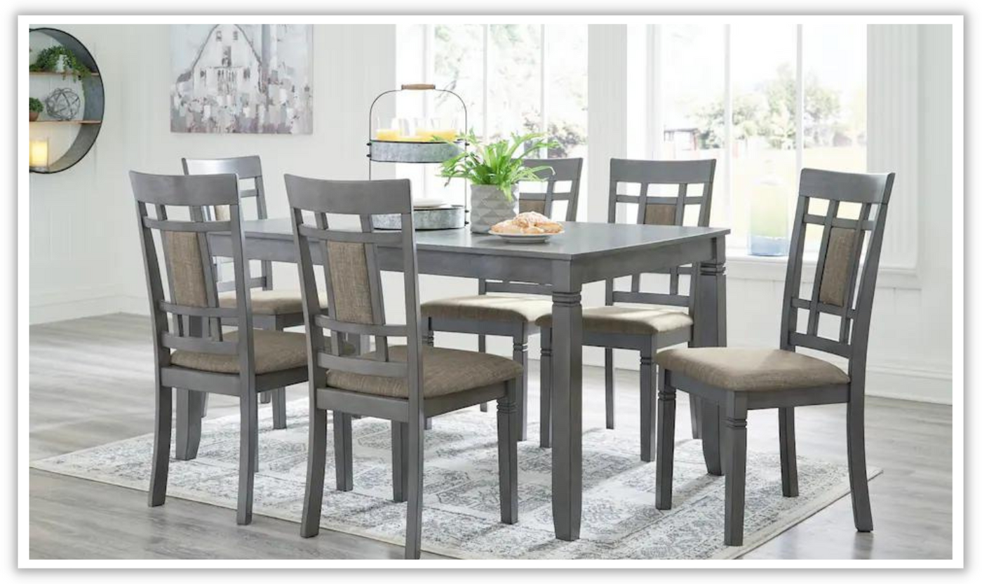 Jayemyer 7-piece Dining Set in Brown