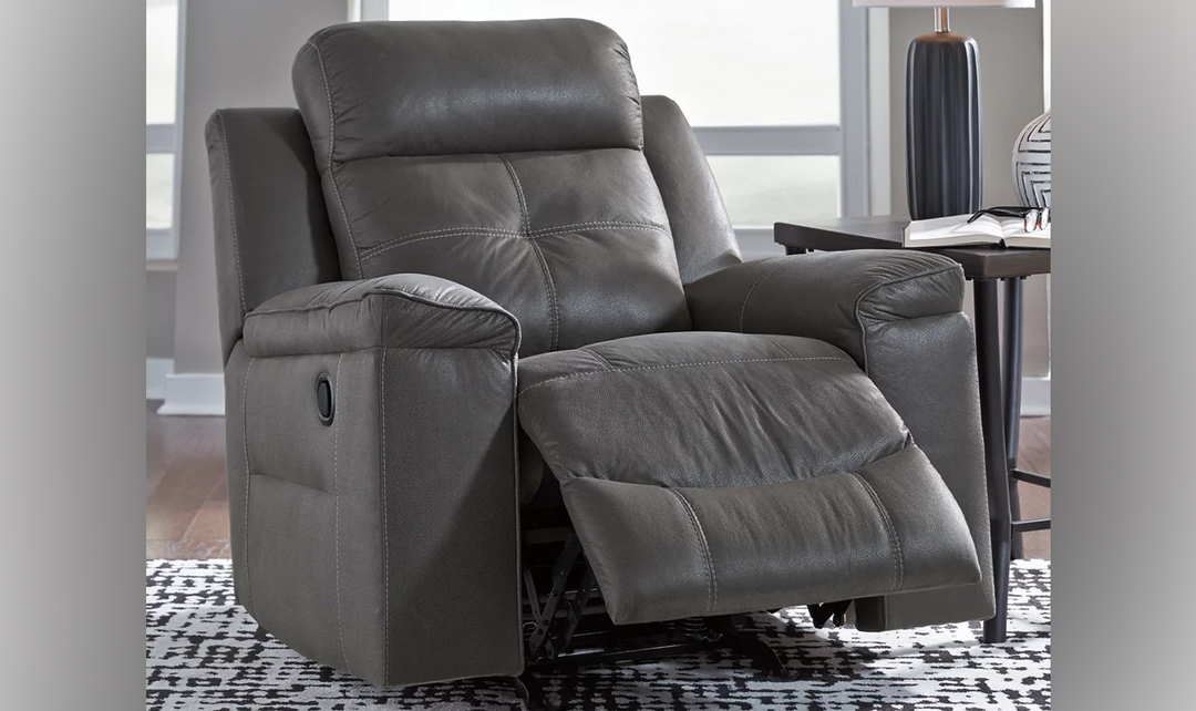 Ashley  Jesolo Leather Manual Pull-Tab Rocker Recliner Chair