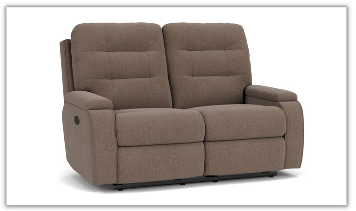 Flexsteel Kerrie Fabric Power Reclining Loveseat With Console