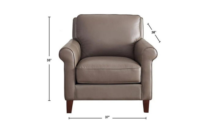 Laguna Leather Chair With Memory Foam Cushions