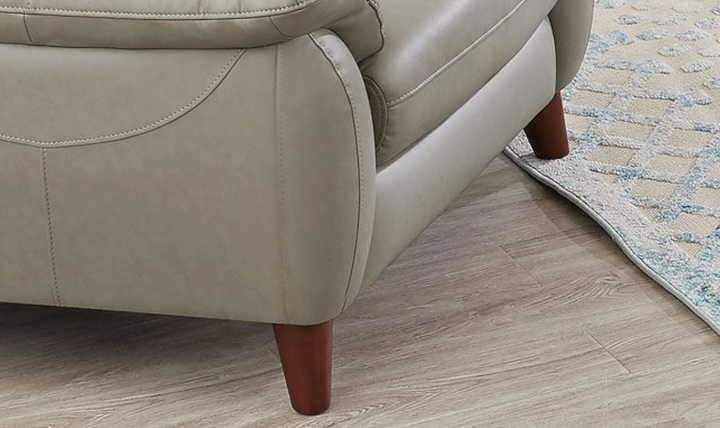 Lara Leather Chair With Wooden Legs-Leahyco