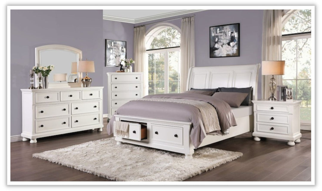 Laurelton 7 Dovetail Drawer Wooden Dresser in White