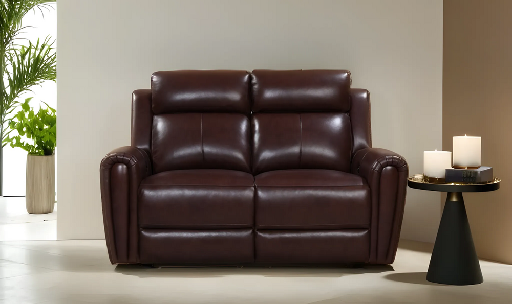 Leather Italia Jonathan Power Reclining Leather Loveseat with USB Port-Leahyco