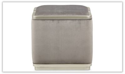 Linea Ottoman Gray Pearl SilverMist