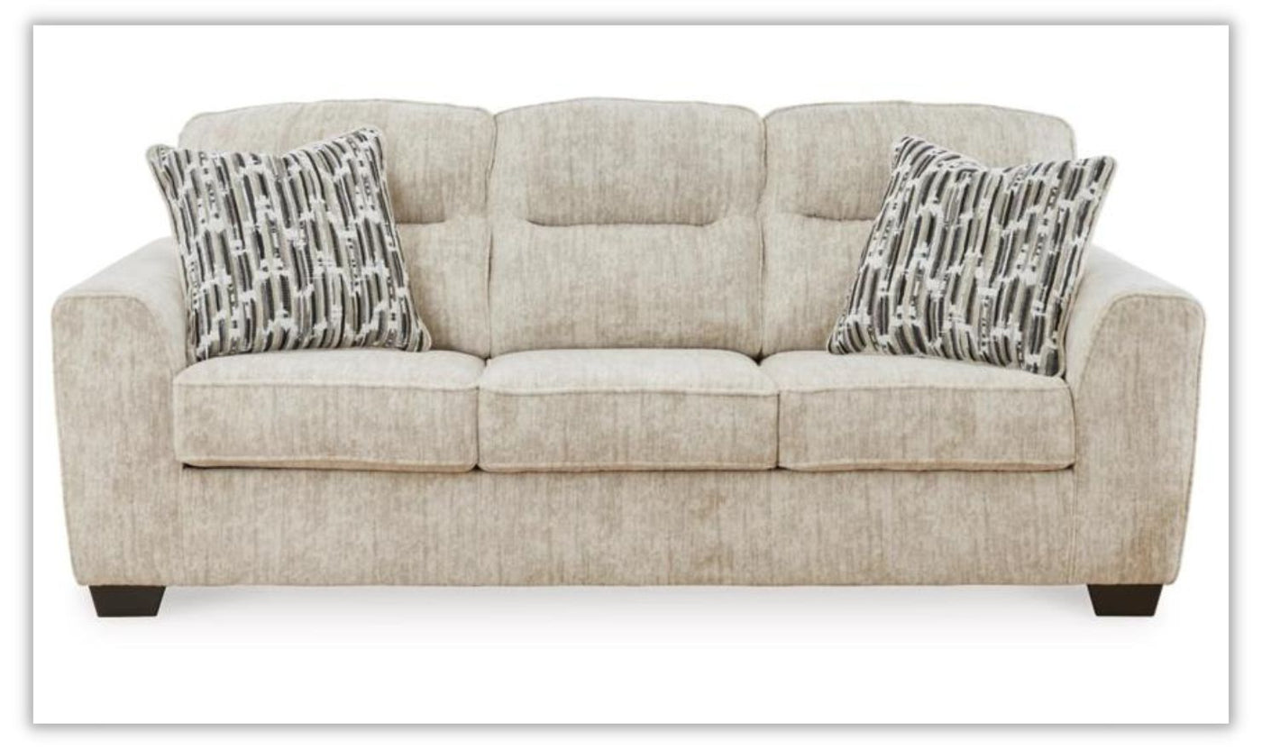 Lonoke 3 Seater Stationary Fabric Sofa