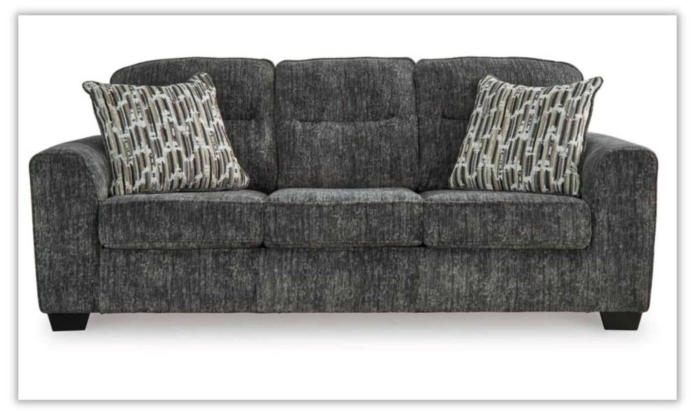 Lonoke 3 Seater Stationary Fabric Sofa