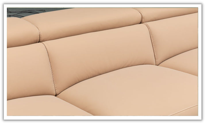 Luca 3 Seater Power Reclining Sofa in Camel With Power Headrest & Footrest