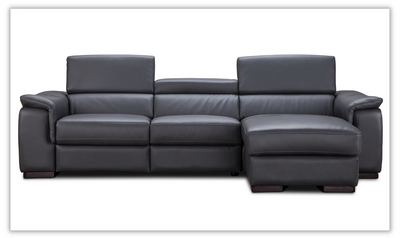 Buy Lugano Recliner Sectional in Black in Black at Leahyco